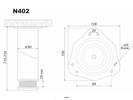 BOYARD Опора для стола 60*710мм матовый хром N402SC.4 (площадка) (4)