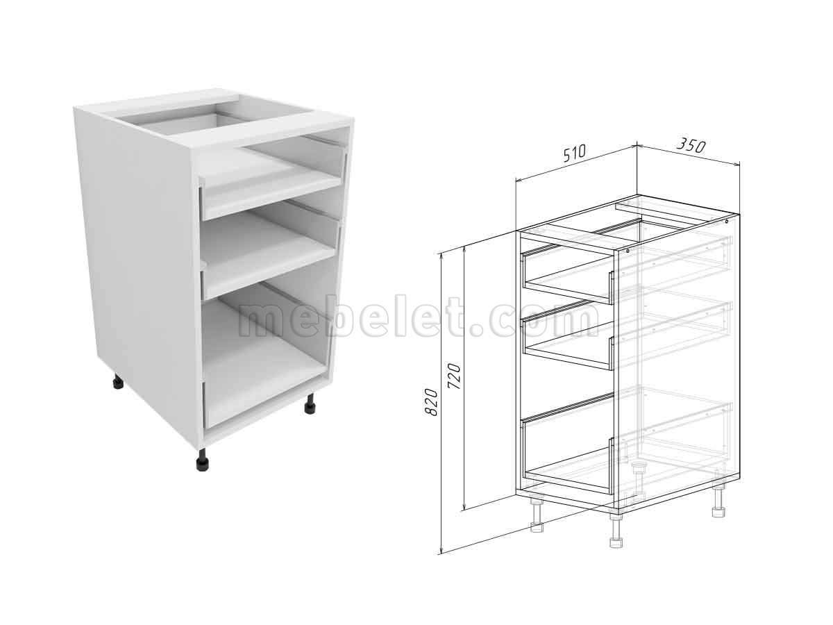 Тумба Юнитекс 1100х450х570 а4 262 БП